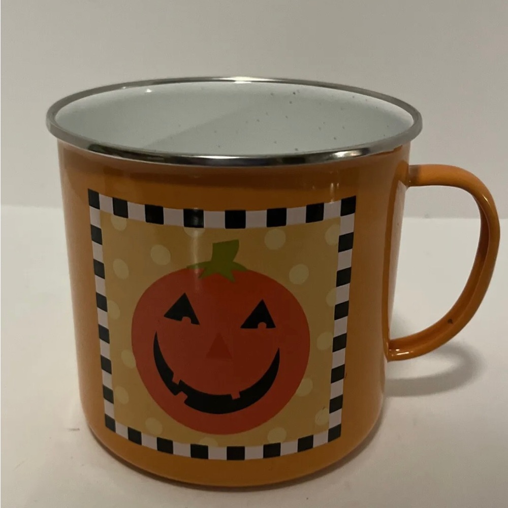 pumpkin mug Double Sided Tin